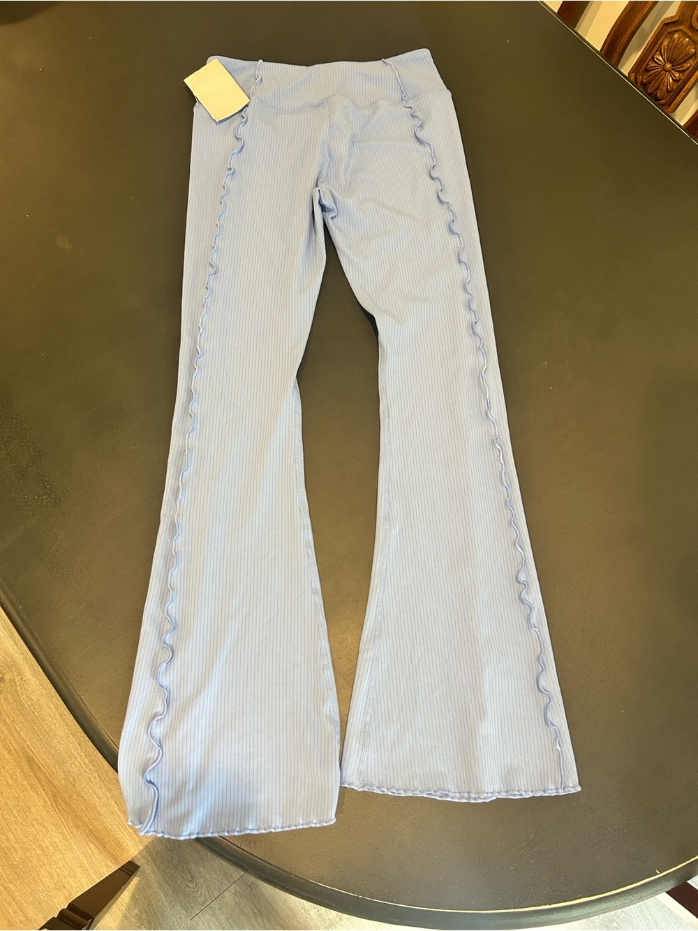 Light Blue Kids Flare Leggings